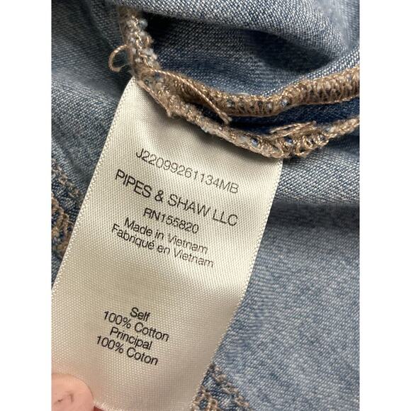 VERONICA BEARD Dalton Puff Sleeve Denim Shirt, size 2 - Picture 6 of 12